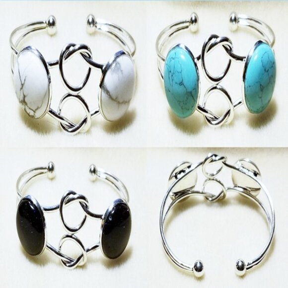 Knots & Stones Cuff Bracelet - Picture 1 of 5